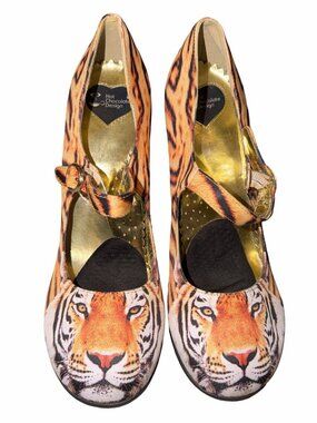 Hot Chocolate Design Chocolaticas Bengals Tiger Mary Jane Heels Size EU 40 US 10